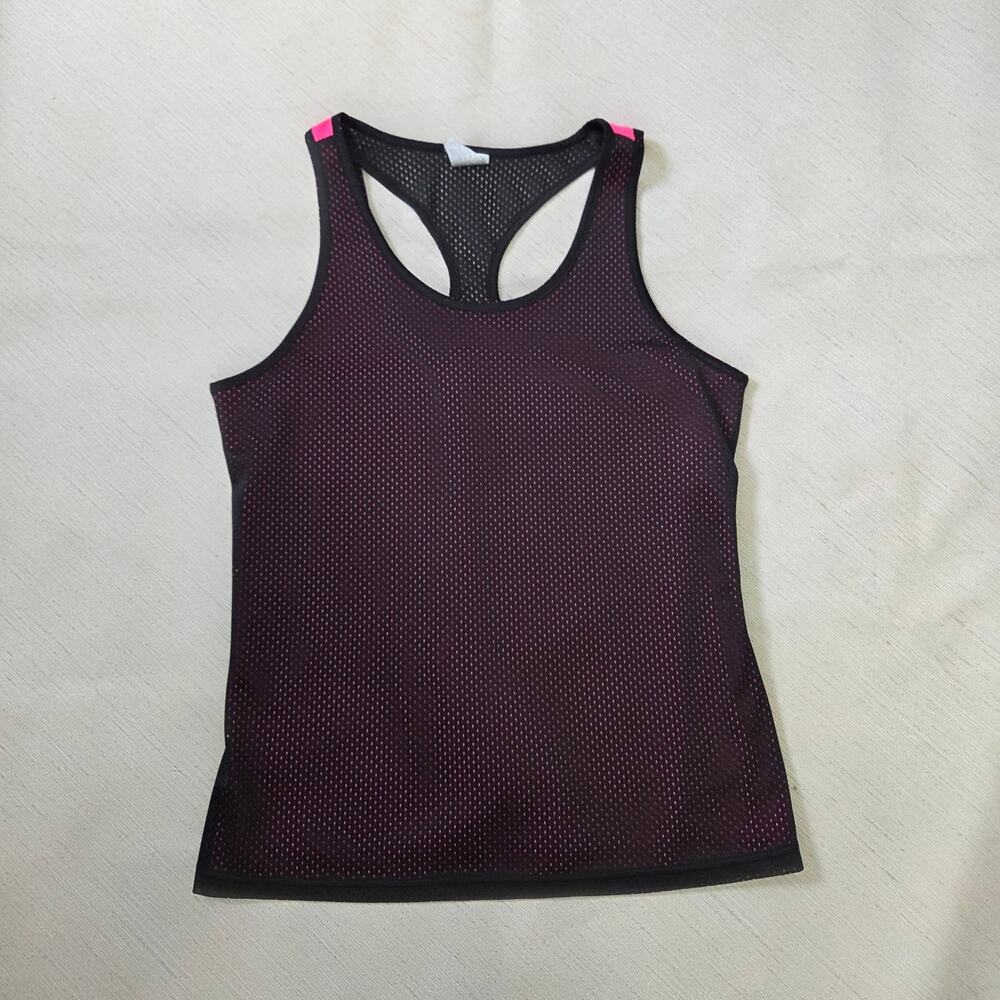 Danskin Now Woman's Black and Pink Athletic Tank Top size L